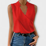 Erica - sophisticated V-neck top — view 4