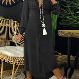Erica - casual chic long denim shirt dress — view 5
