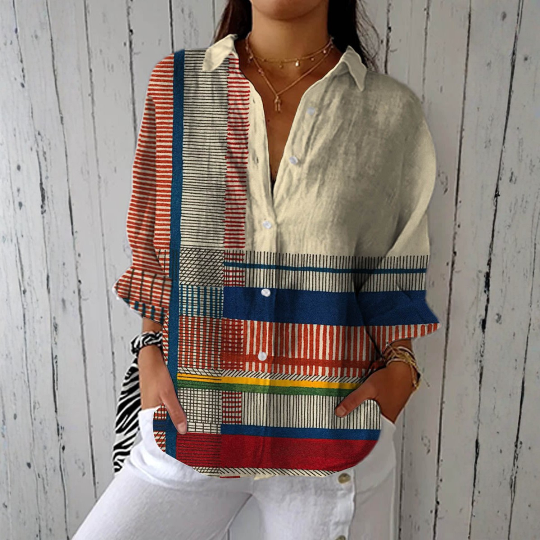 Erica - shirt with an artistic motif — view 1