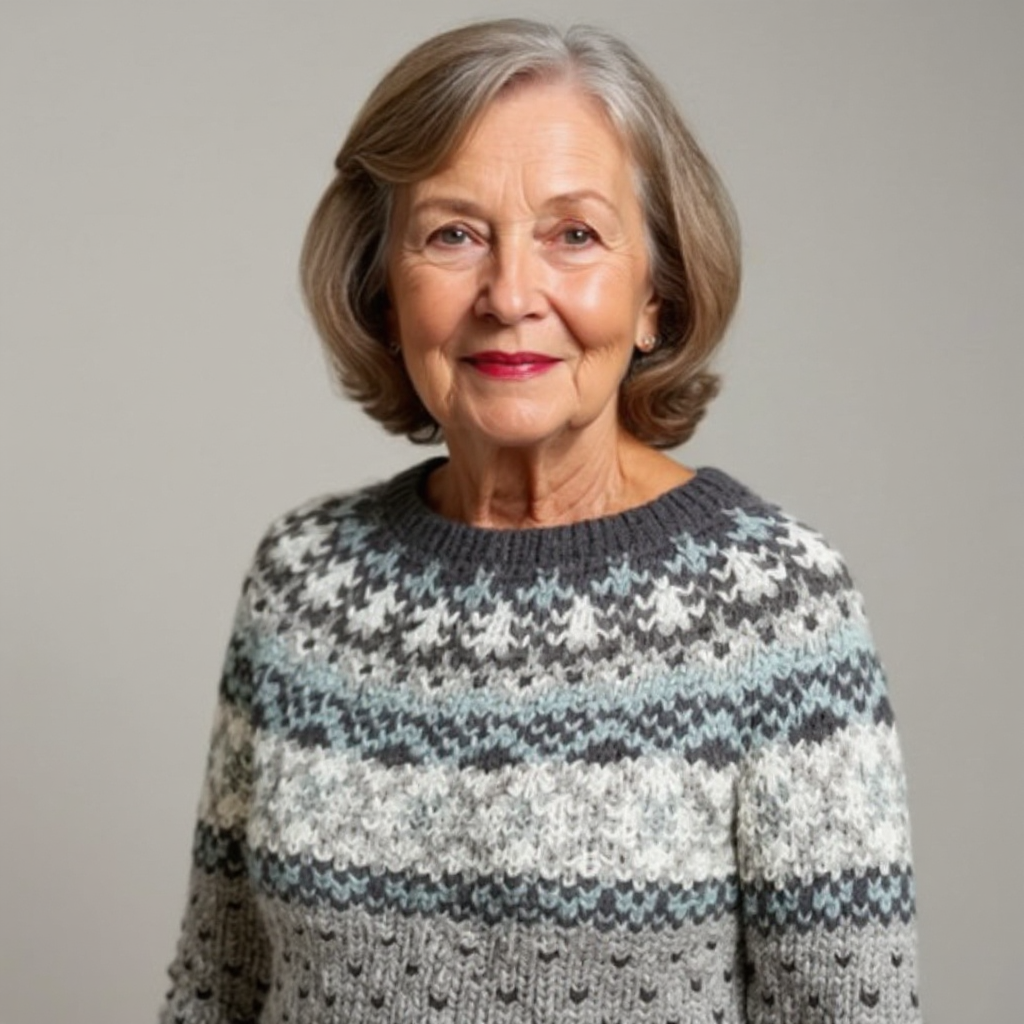 Erica - Retro Knitted Sweater — view 4