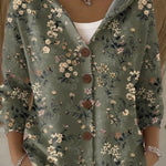 Evelyn - Patterned Hooded Cardigan — view 5
