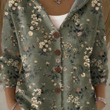 Evelyn - Patterned Hooded Cardigan — view 5