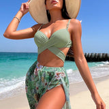 Faith - High Waisted Bikini Set with Matching Beach Dress — view 4