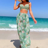 Faith - High Waisted Bikini Set with Matching Beach Dress — view 6
