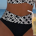 Fiona - Two-piece bikini with cut-out bra and diamond pattern — view 6