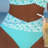 Fiona - Two-piece bikini with cut-out bra and diamond pattern — view 9