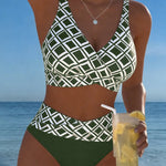 Fiona - Two-piece bikini with cut-out bra and diamond pattern — view 10