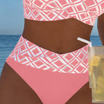 Fiona - Two-piece bikini with cut-out bra and diamond pattern — view 15