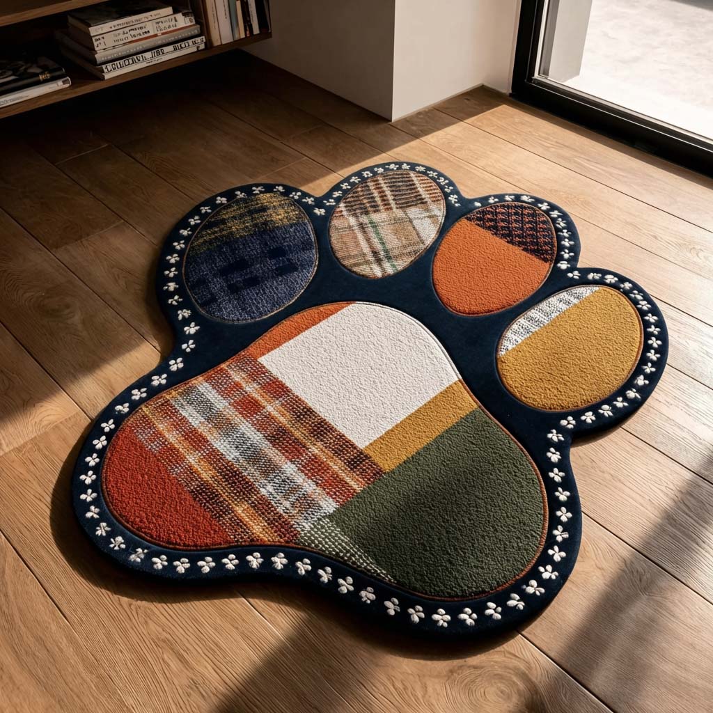 Shape rug - Abstract paw shape — view 1