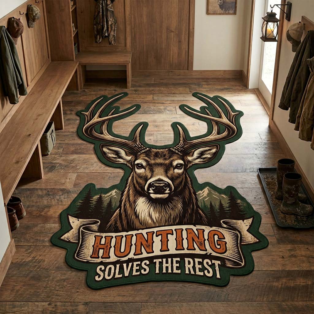 Pattern Rug - Antler Emerald — view 1