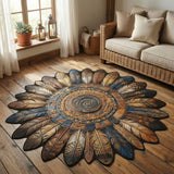 Shaped rug - Copper canyon Sunburst — view 1