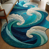 Shaped rug - Ocean waves — view 1