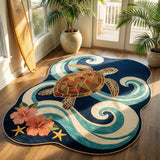 Shaped rug - Pacific turtles — view 1