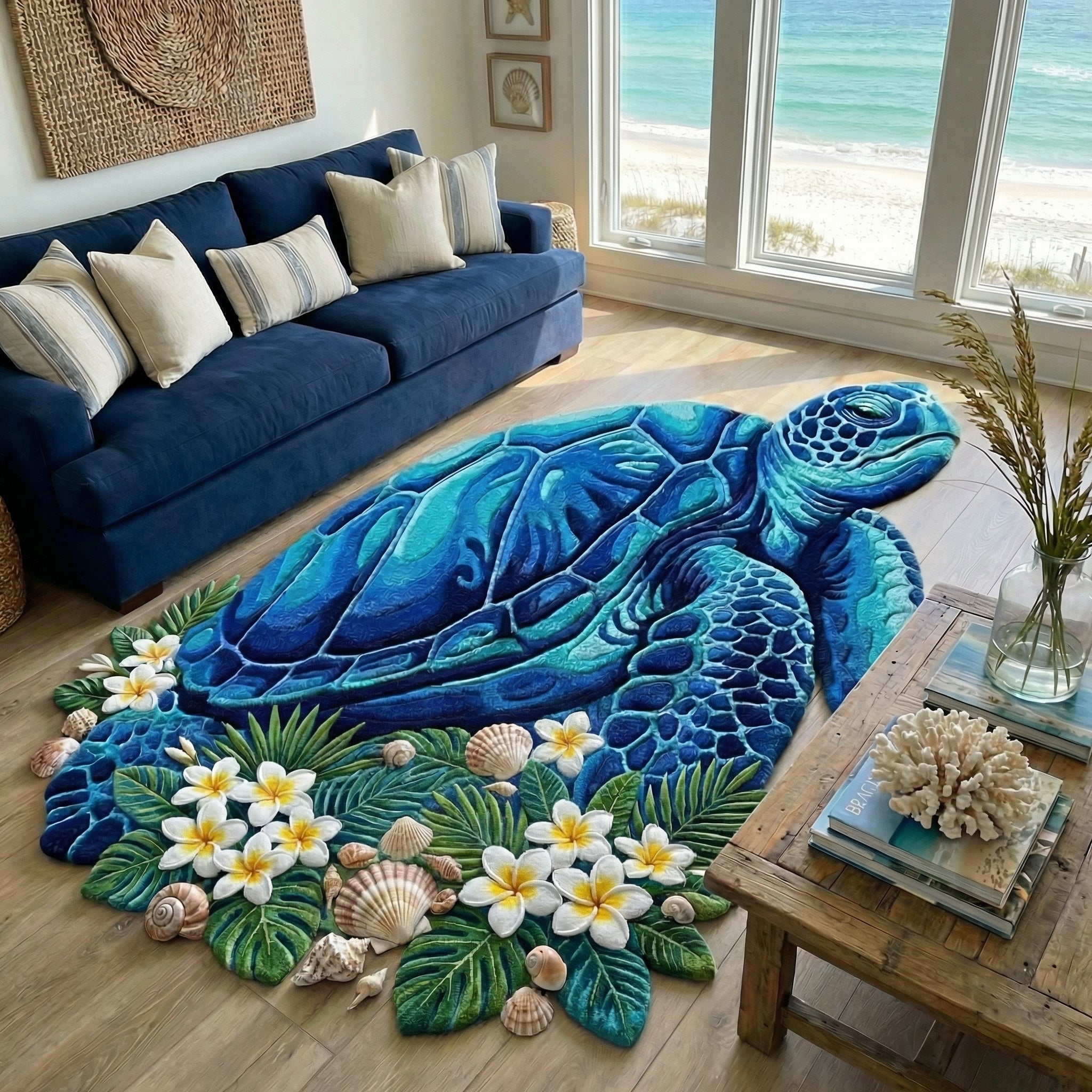 Shaped rug - Turtle Island — view 1