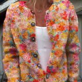 Frances - Retro Knit Cardigan Sweater — view 1