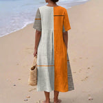 Gabriella - striped geometric dress — view 3