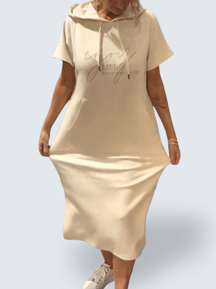 Gabriella - casual hooded dress — view 1