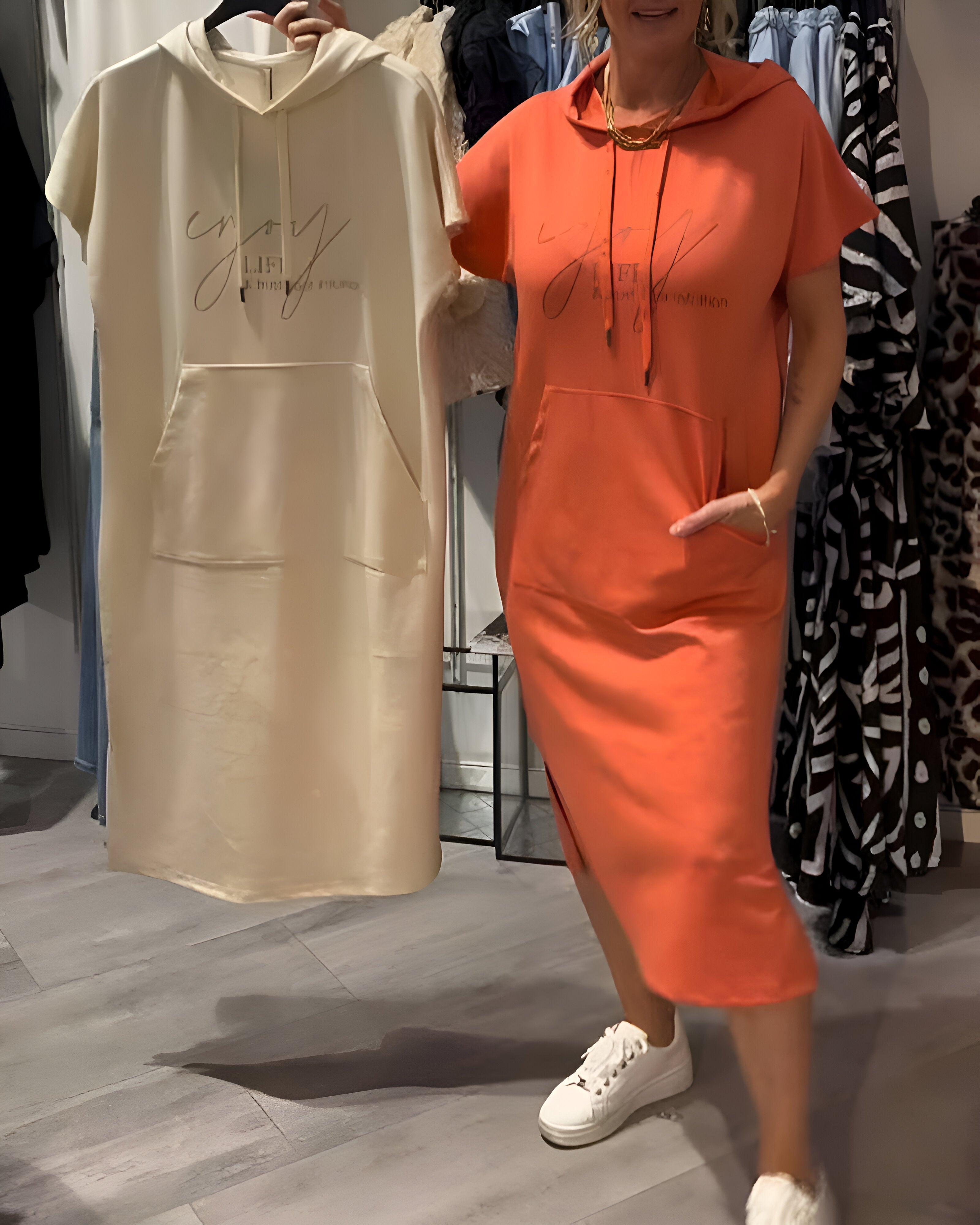 Gabriella - casual hooded dress — view 2