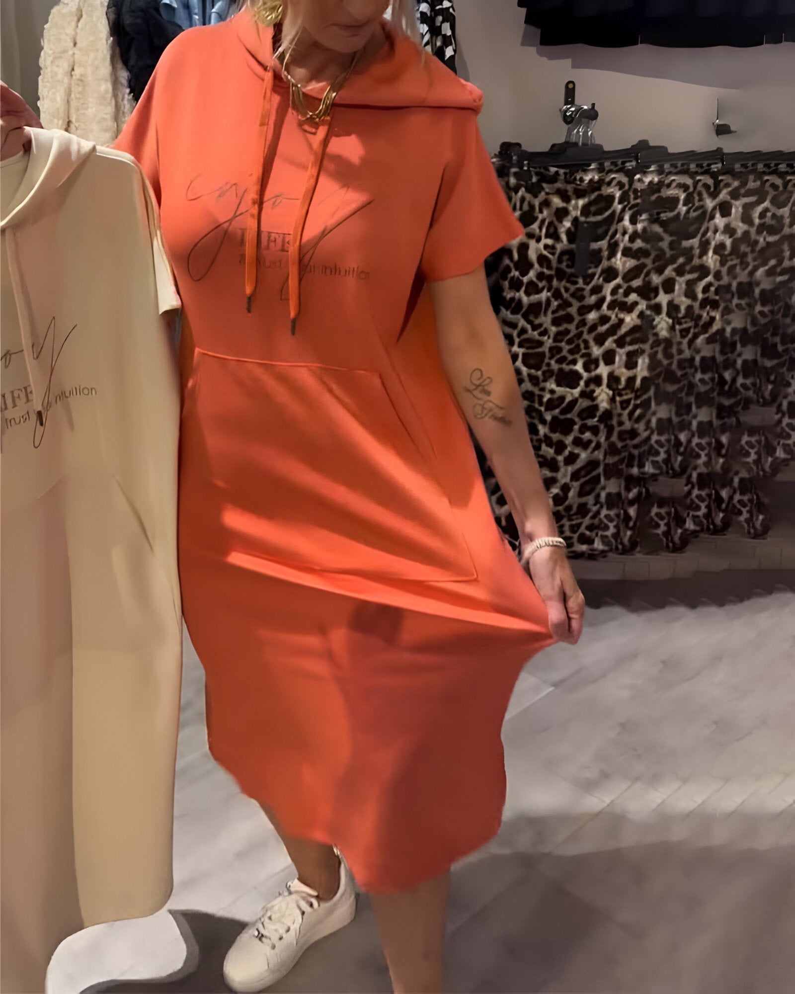 Gabriella - casual hooded dress — view 4