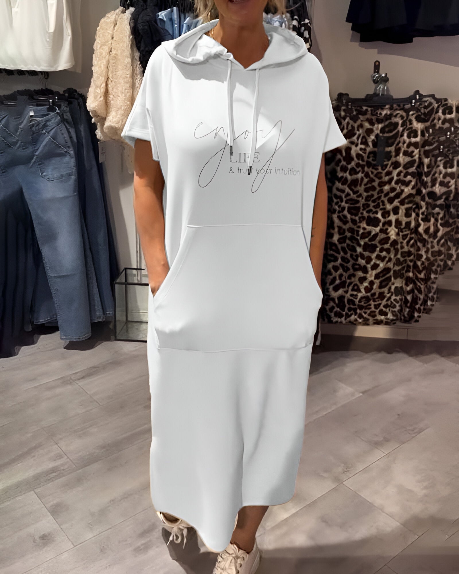 Gabriella - casual hooded dress — view 6