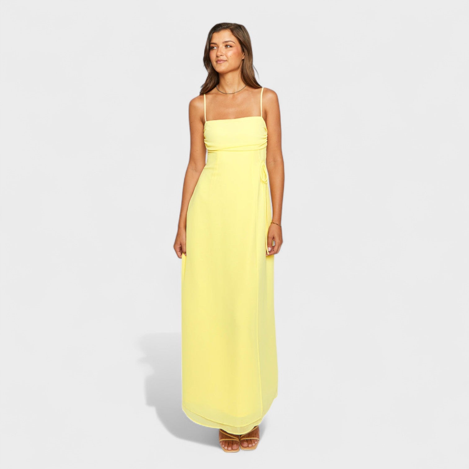 Gabrielle - Yellow Maxi Dress — view 3