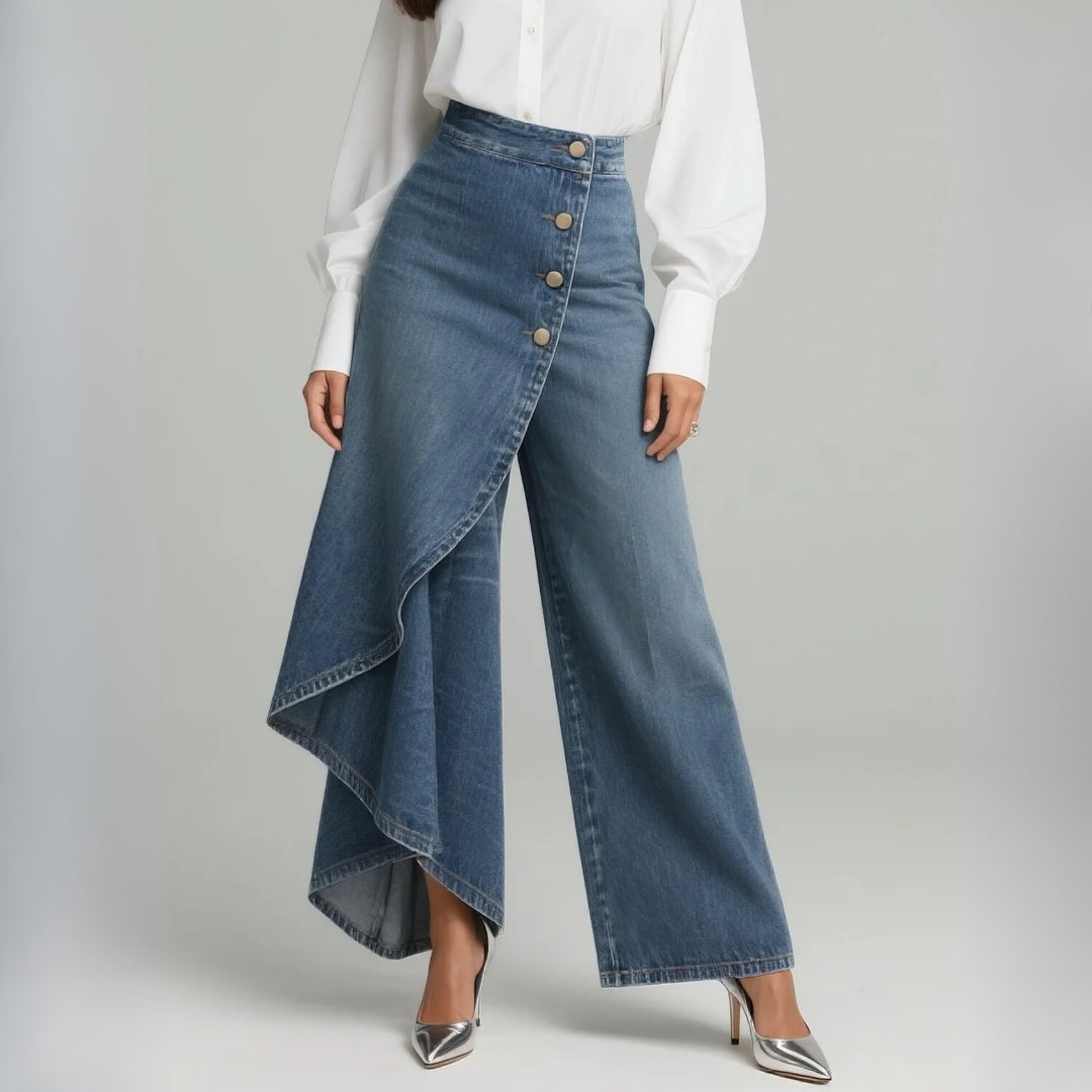 Gabrielle - wrap denim pants — view 1