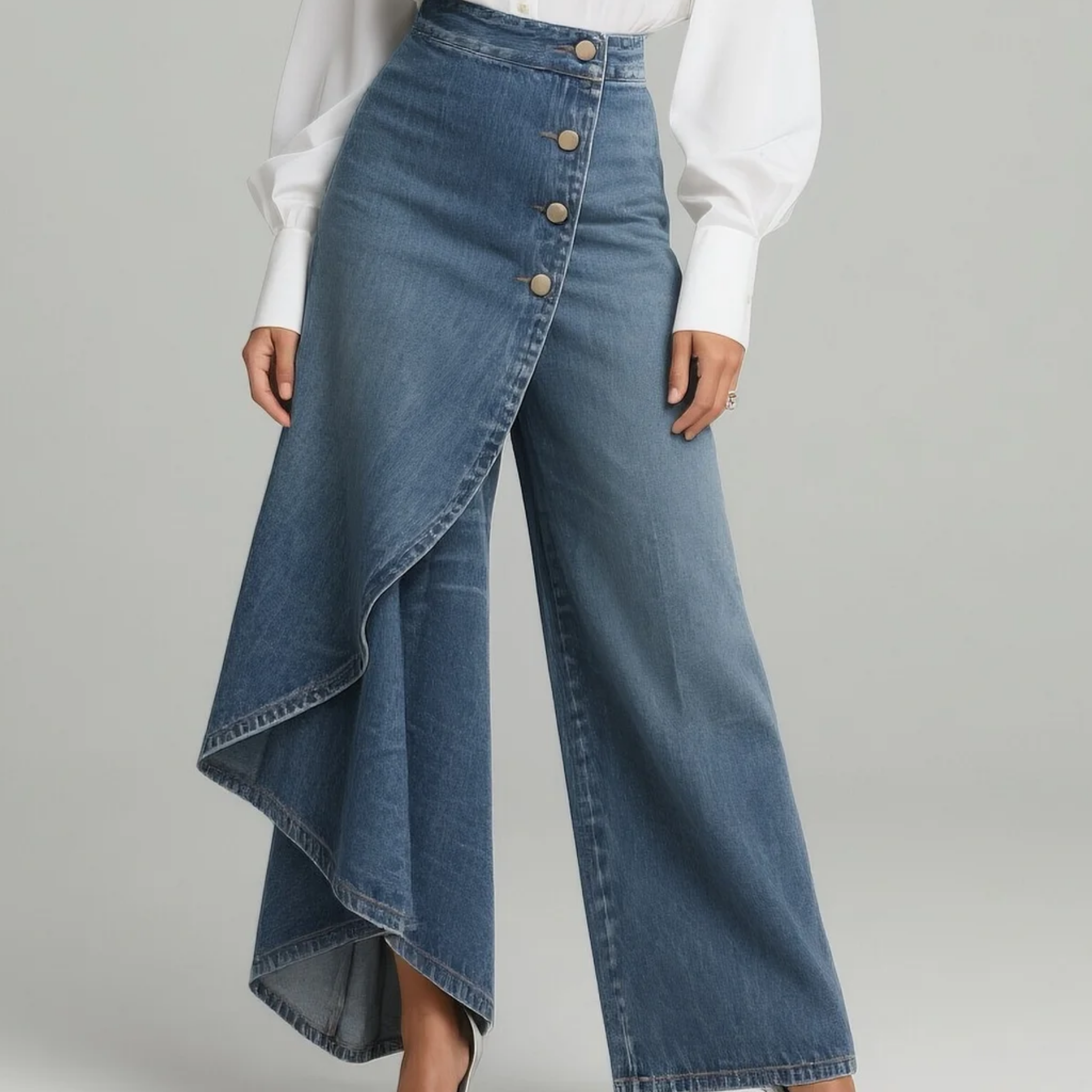 Gabrielle - wrap denim pants — view 2