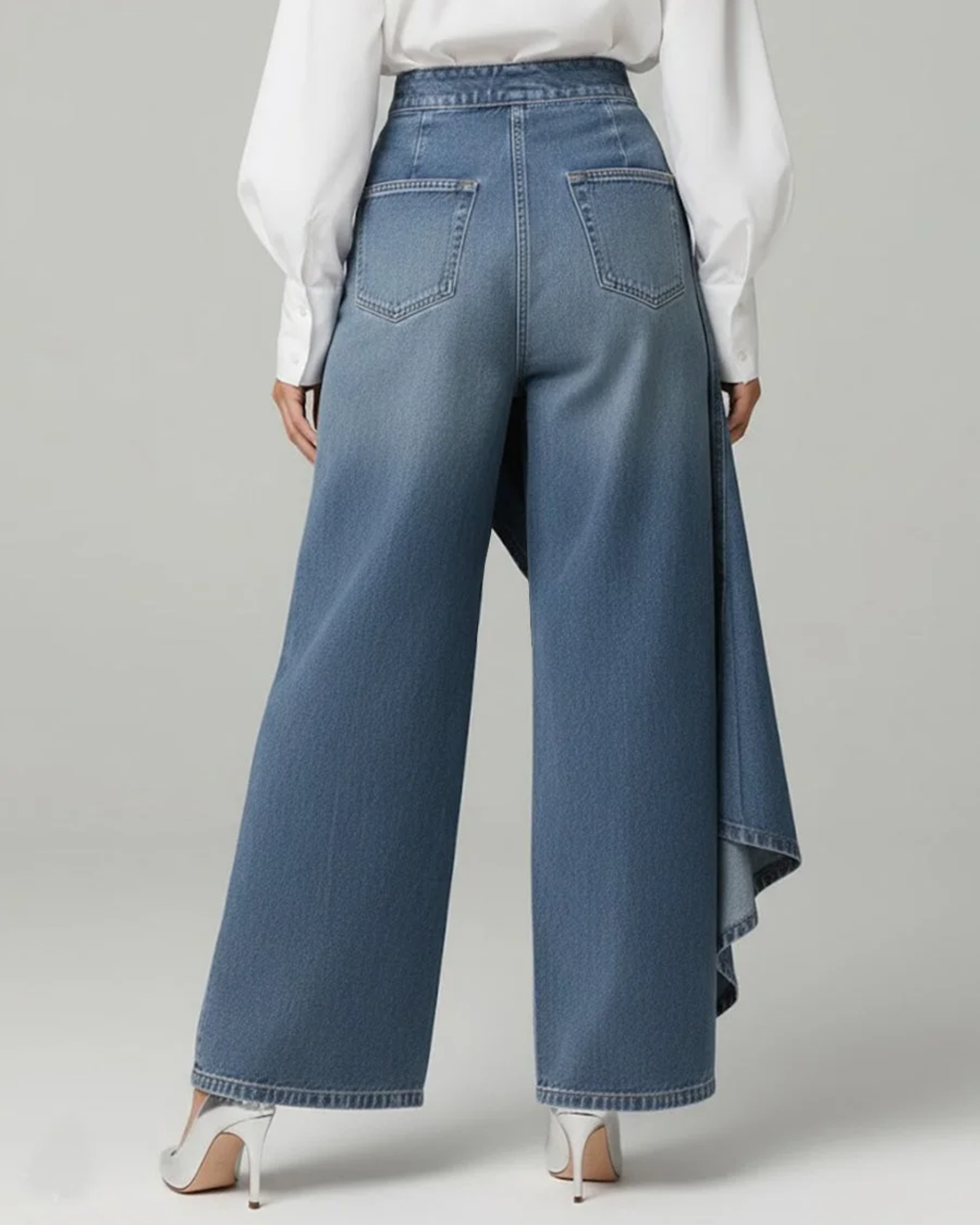 Gabrielle - wrap denim pants — view 3