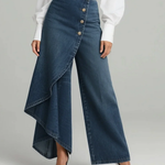 Gabrielle - wrap denim pants — view 4