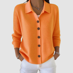 Genevieve - Soft button-up knit cardigan — view 1