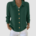 Genevieve - Soft button-up knit cardigan — view 3