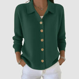 Genevieve - Soft button-up knit cardigan — view 3