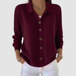 Genevieve - Soft button-up knit cardigan — view 4