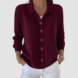 Genevieve - Soft button-up knit cardigan — view 4