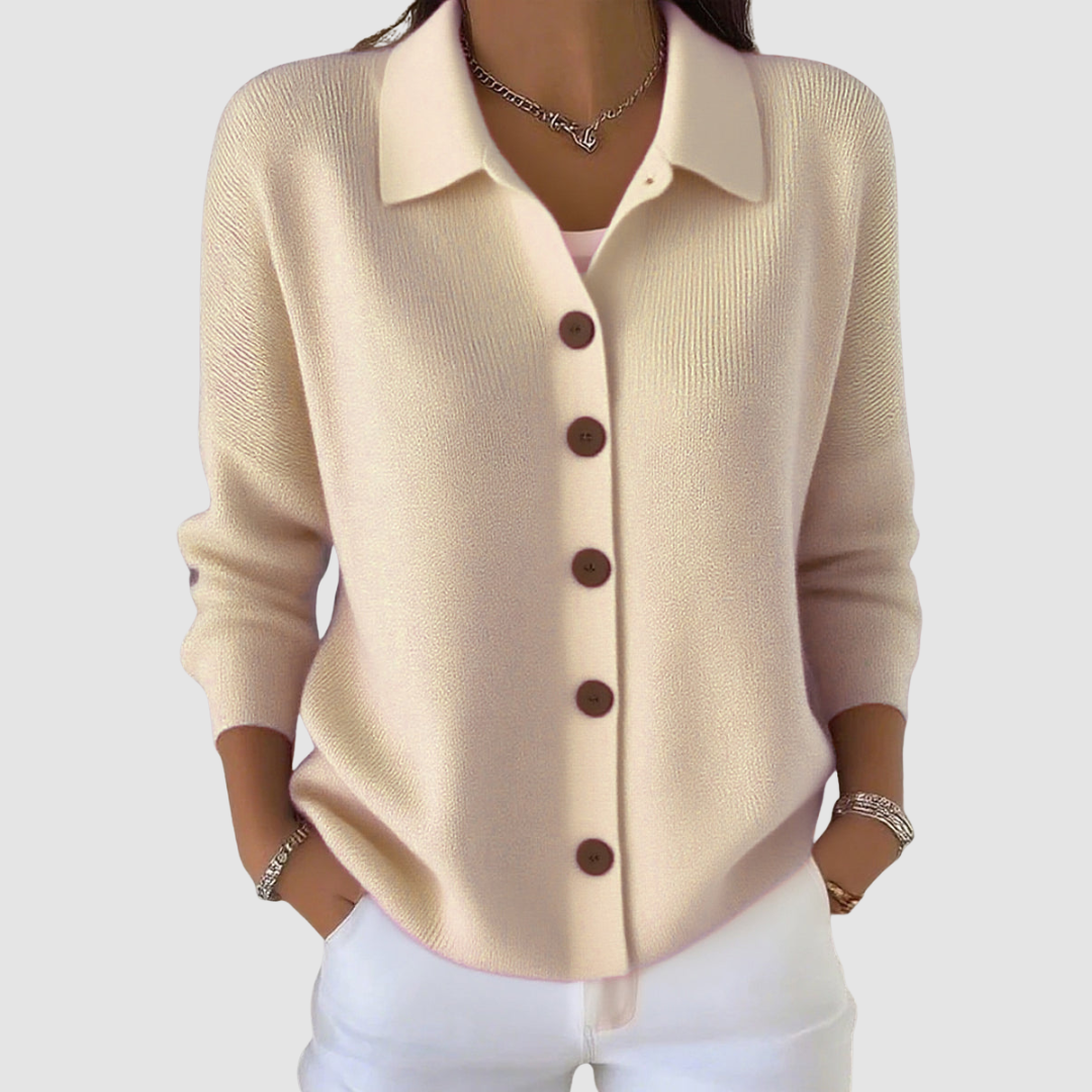 Genevieve - Soft button-up knit cardigan — view 5