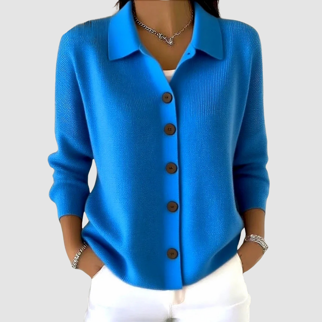 Genevieve - Soft button-up knit cardigan — view 6