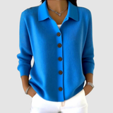 Genevieve - Soft button-up knit cardigan — view 6