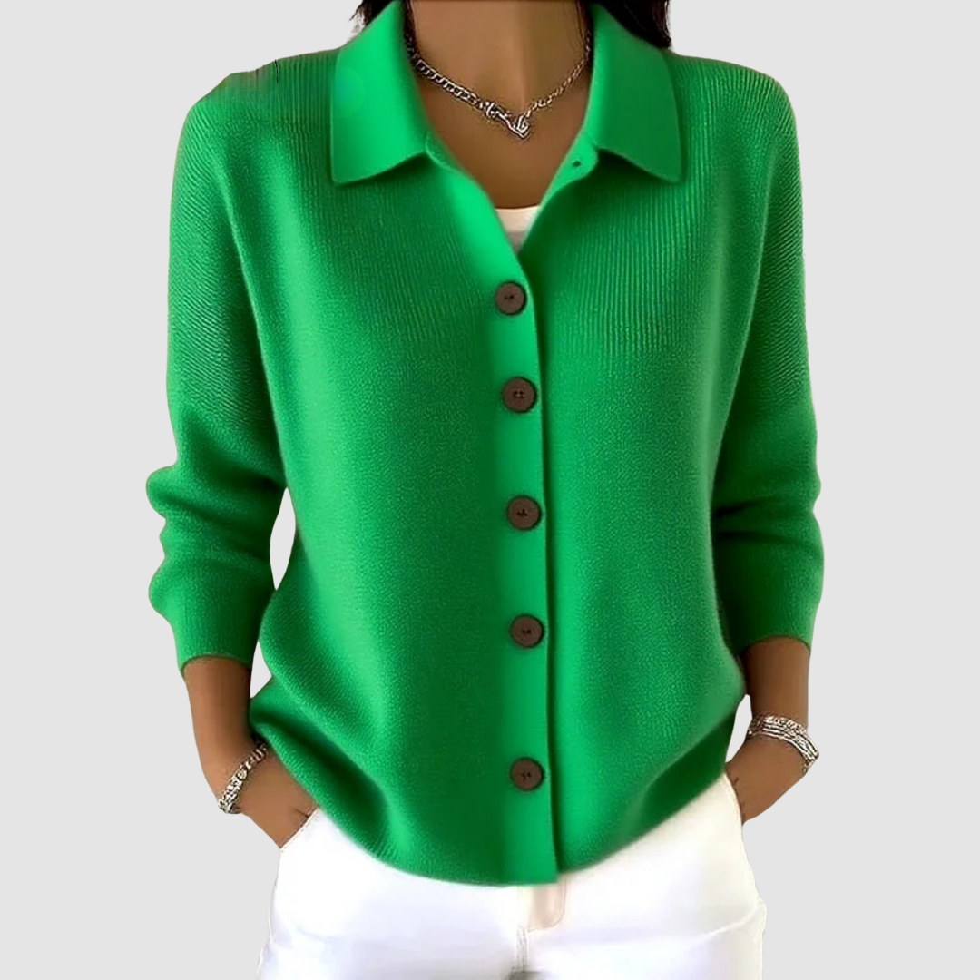 Genevieve - Soft button-up knit cardigan — view 7
