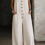 Genevieve - Retro Washed Cotton Denim Overalls — view 11