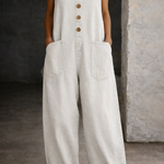 Genevieve - Retro Washed Cotton Denim Overalls — view 13