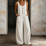 Genevieve - Retro Washed Cotton Denim Overalls — view 16