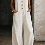 Genevieve - Retro Washed Cotton Denim Overalls — view 17