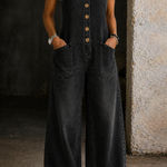 Genevieve - Retro Washed Cotton Denim Overalls — view 19