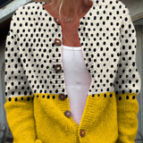 Georgia - Retro Knit Cardigan Sweater — view 1