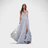 Gianna - long bohemian dress with slit — view 1
