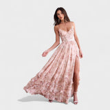 Gianna - long bohemian dress with slit — view 5