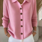 Gloria - Shawl Collar Button Up Cardigan — view 2