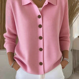 Gloria - Shawl Collar Button Up Cardigan — view 2