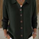 Gloria - Shawl Collar Button Up Cardigan — view 3