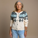 Gloria - retro Icelandic cardigan — view 1